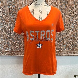 MAJESTIC MLB Houston Astros Fan Shirt, Woman’s- size M